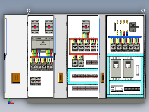 三柜组装双电源630Aplc控制柜 55291前视缩略图