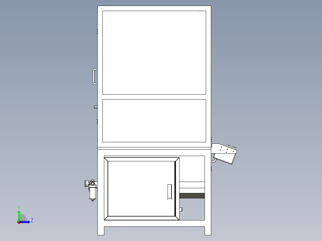 汽车天窗导轨锯切倒角机左视图