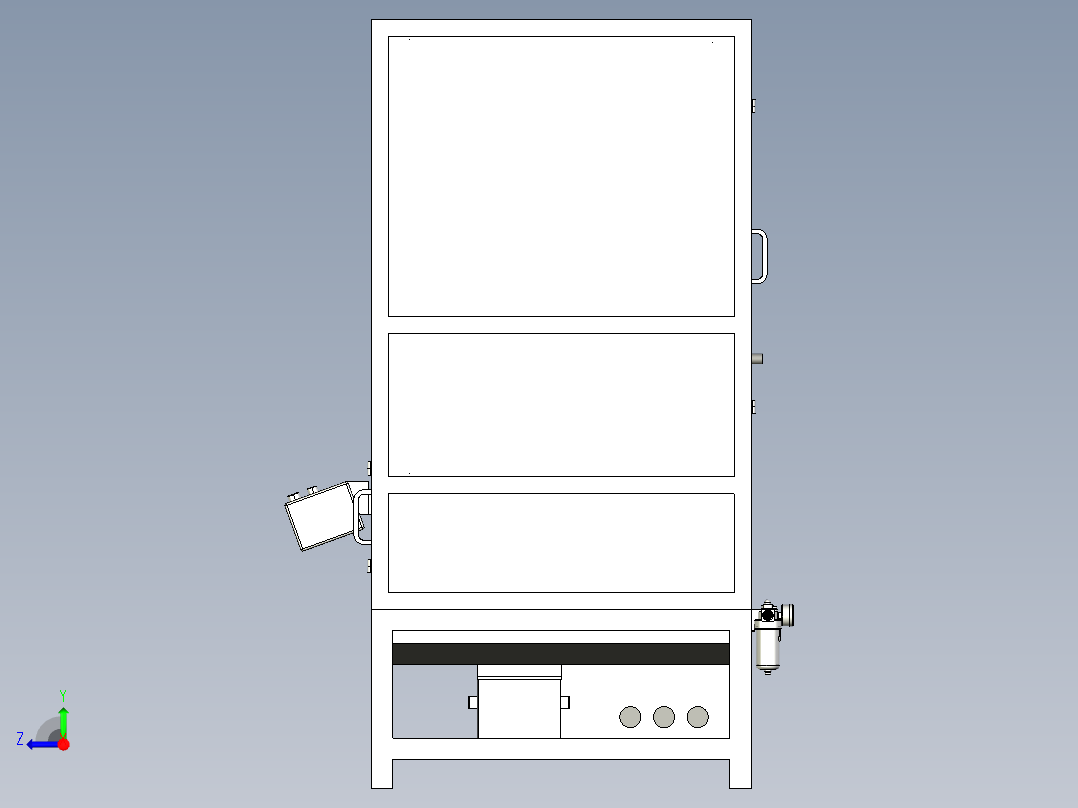 汽车天窗导轨锯切倒角机右视图