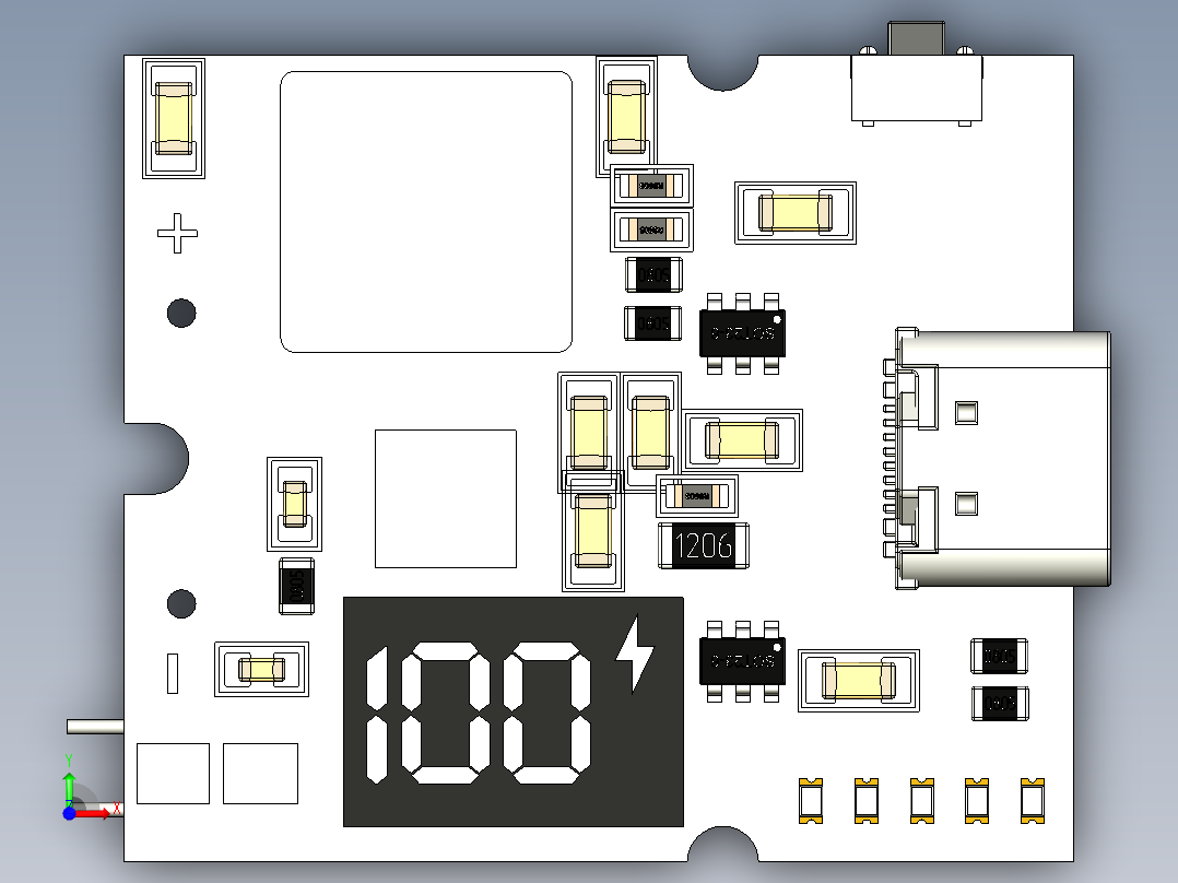 LX-PB225M快充22.5W Type C前视图