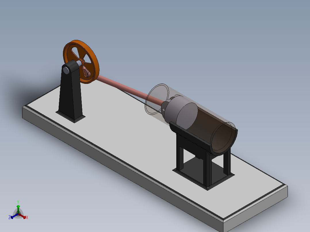 蒸汽机oscillating-cylinder-steam-engine-3831-模型格式为 sw主视图
