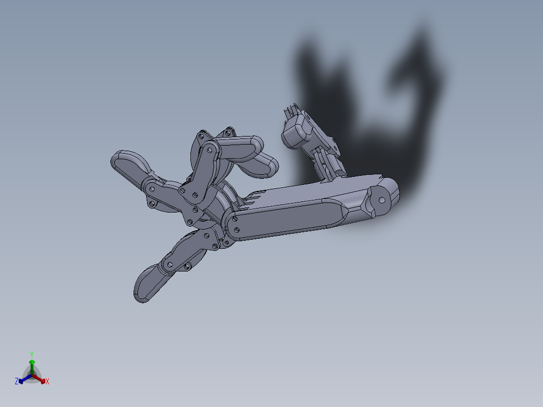 假手正等轴测图