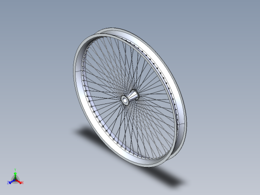 自行车轮圈12正等轴测缩略图