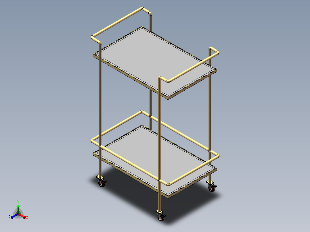 小推车正等轴测图