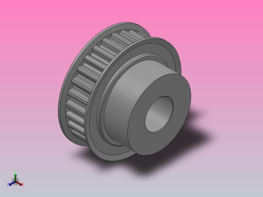 小凸缘型梯形齿同步带轮T5型_ST5DC-28-10-dc14-A