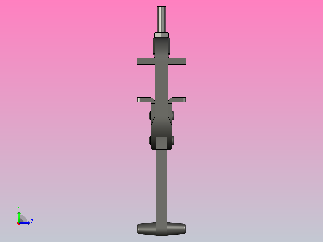 GN 855-40-32-C24032150006026M GN855C形夹具肘夹气动夹夹具左视图