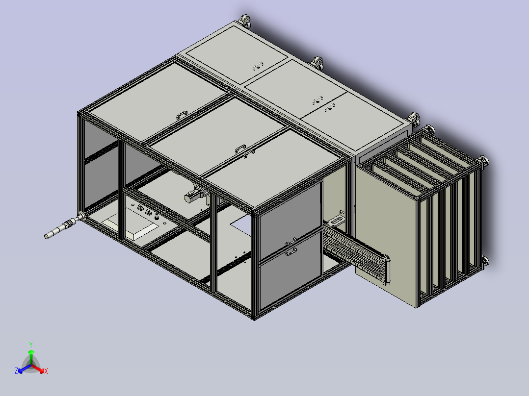 一种保险盒自动组装设备图纸模型主视图