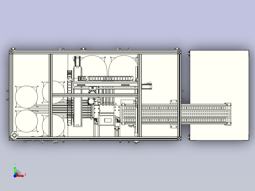 一种保险盒自动组装设备图纸模型前视缩略图
