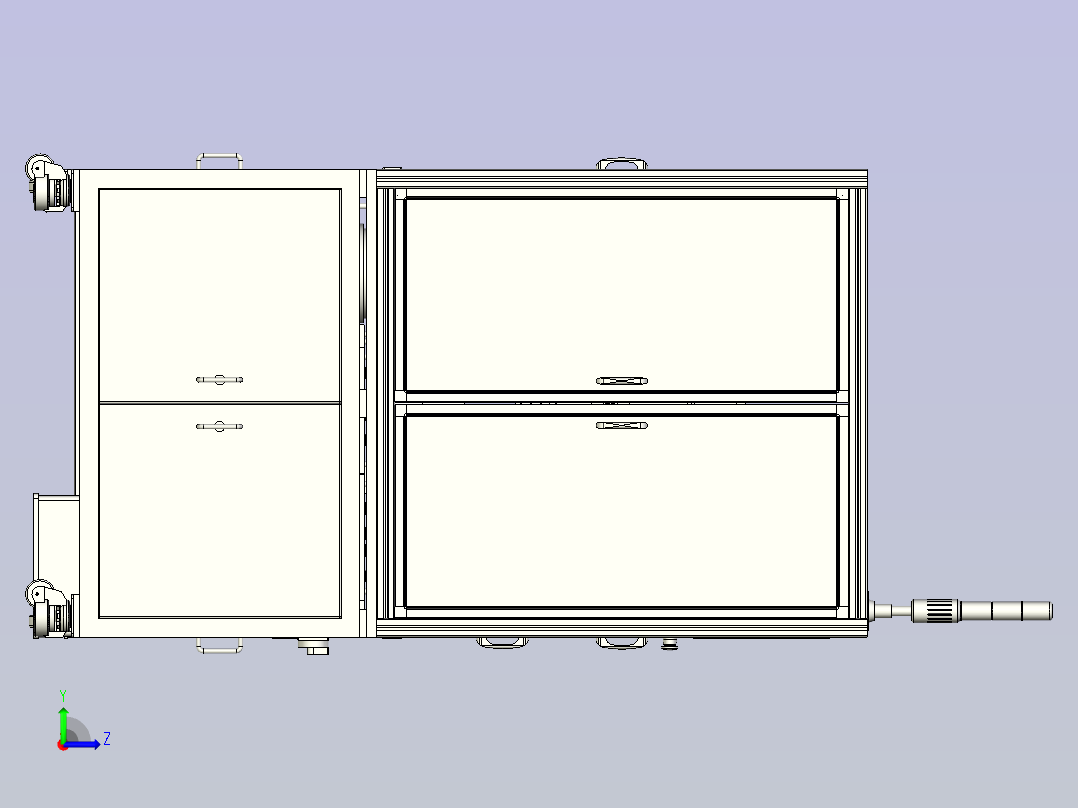 一种保险盒自动组装设备图纸模型左视图