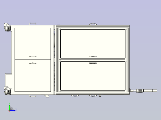 一种保险盒自动组装设备图纸模型左视缩略图