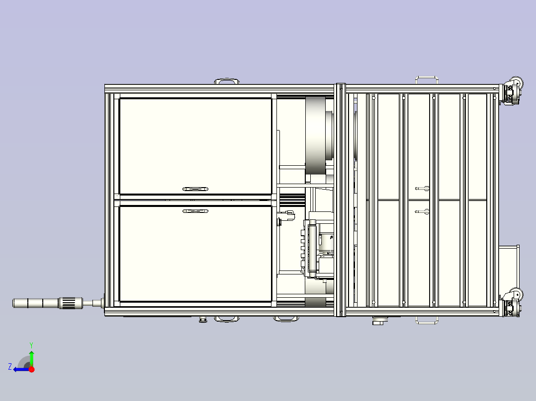 一种保险盒自动组装设备图纸模型右视图
