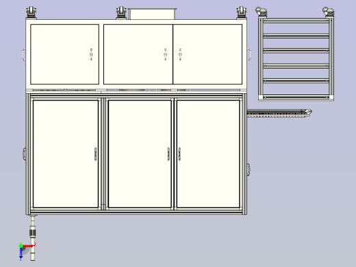 一种保险盒自动组装设备图纸模型俯视缩略图
