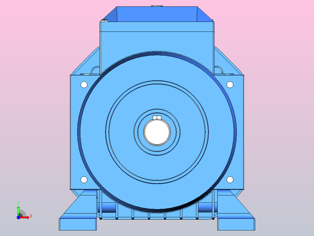 IM B3 H80-180(YE2、YE3)通用电机[YE2-90L-2-B3]前视图