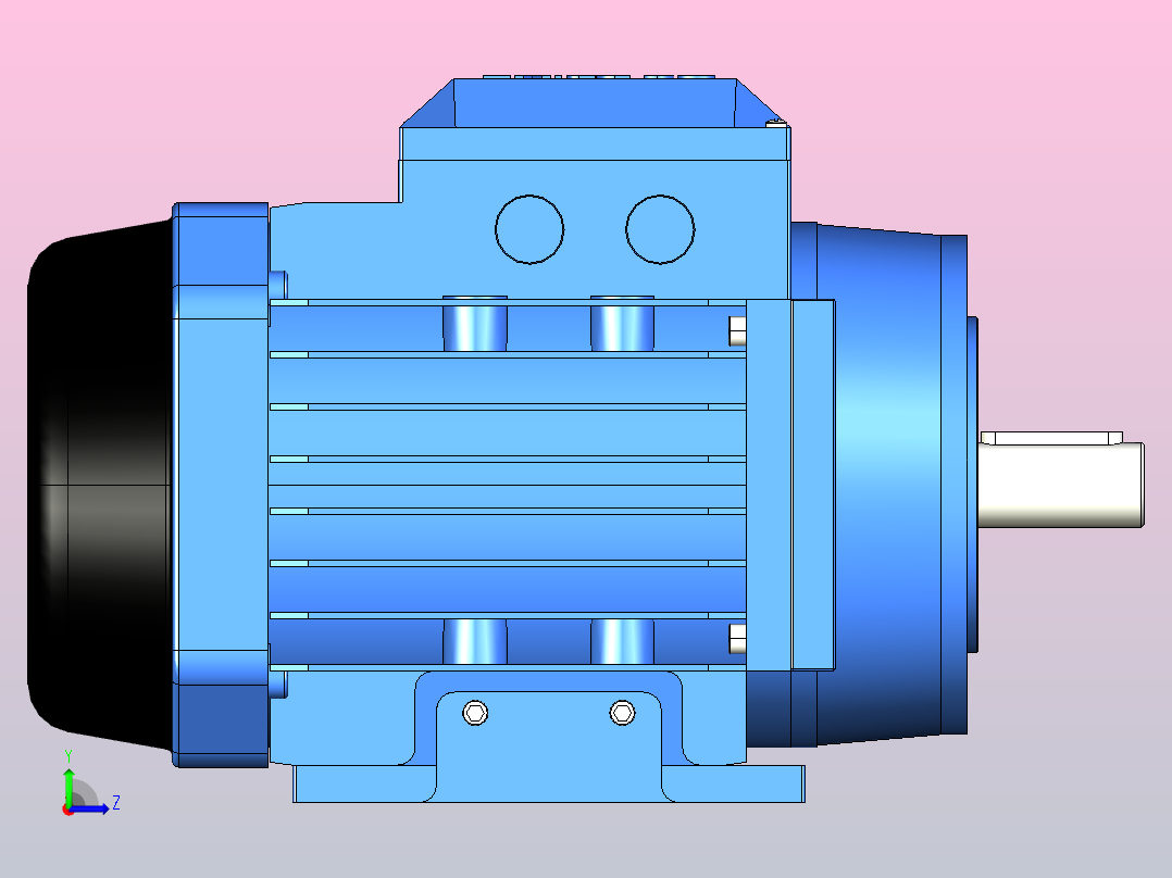 IM B3 H80-180(YE2、YE3)通用电机[YE2-90L-2-B3]左视图