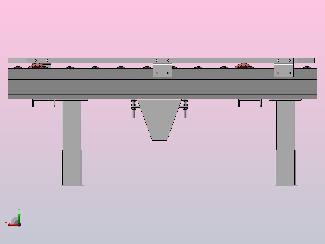 辊道输送线滚筒输送线后视图