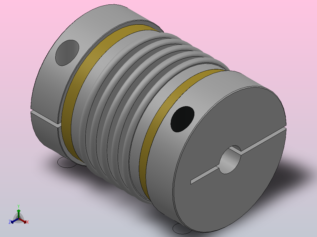 BW-T波纹管联轴器胀紧套型[BW82C-16-16]主视图