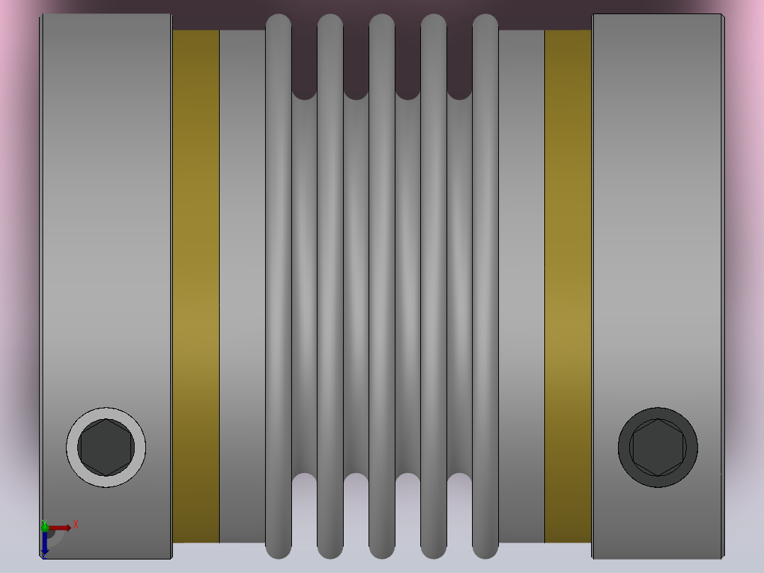 BW-T波纹管联轴器胀紧套型[BW82C-16-16]俯视图