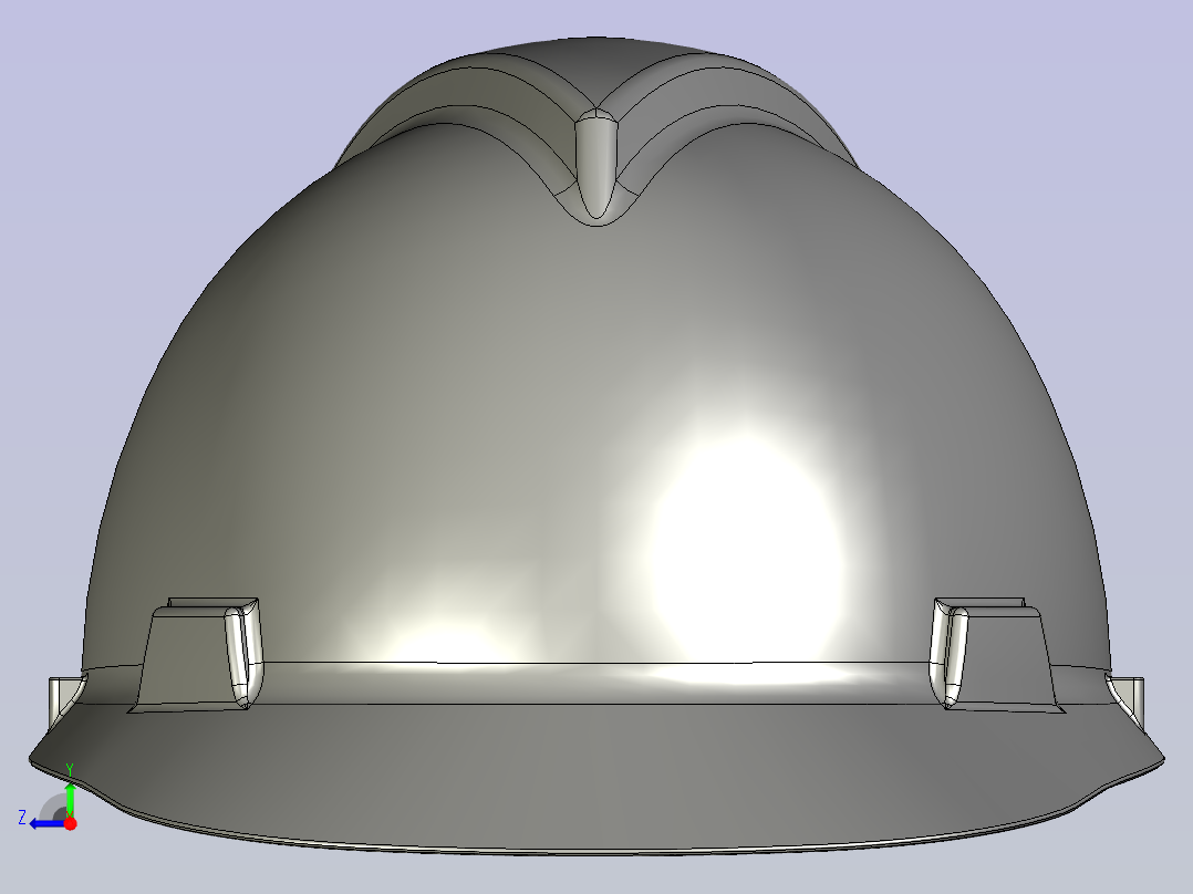 安全头盔 stp右视图