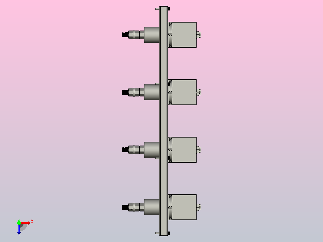 大功率航插连接器 俯视图