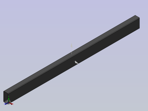 方通40×20×1．2x445(普通钢)正等轴测缩略图