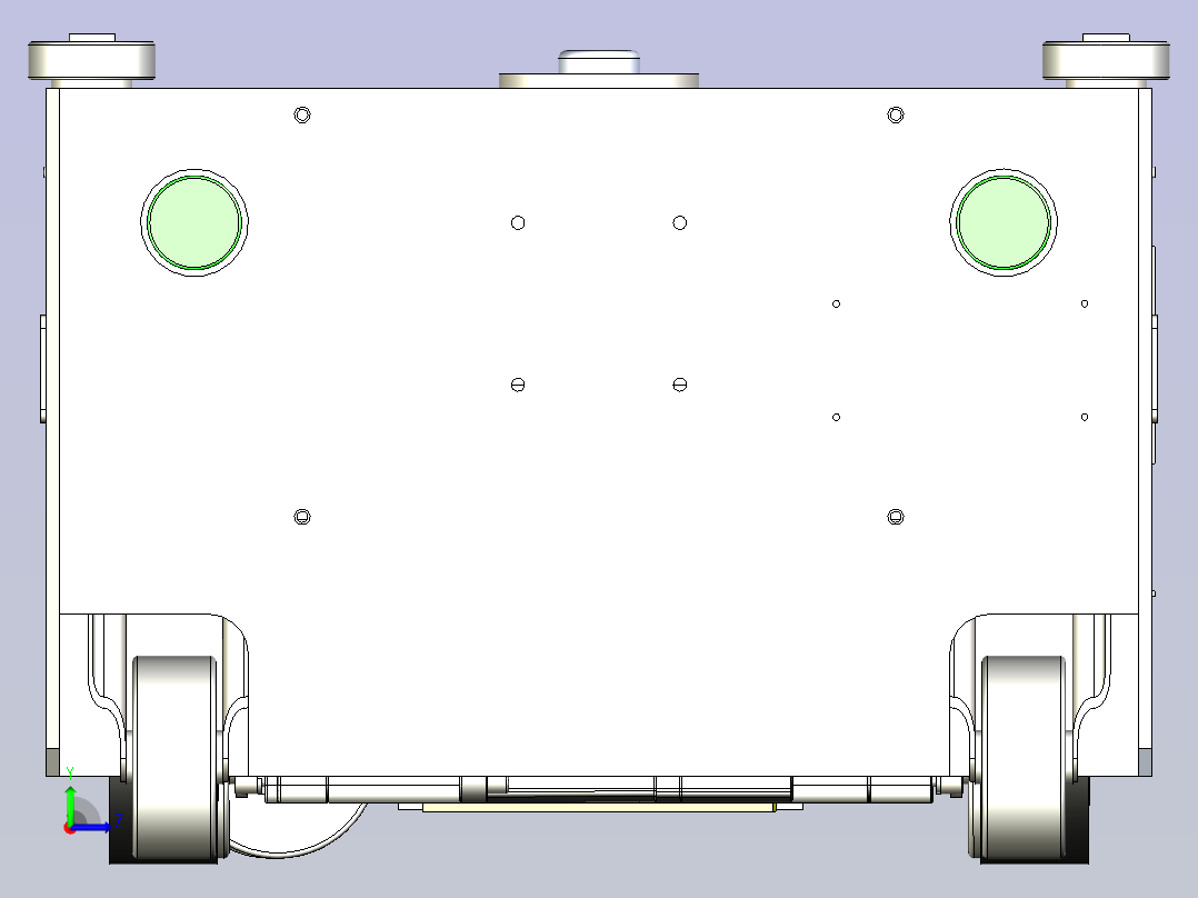 详细潜伏式AGV3D图纸三维模型左视图