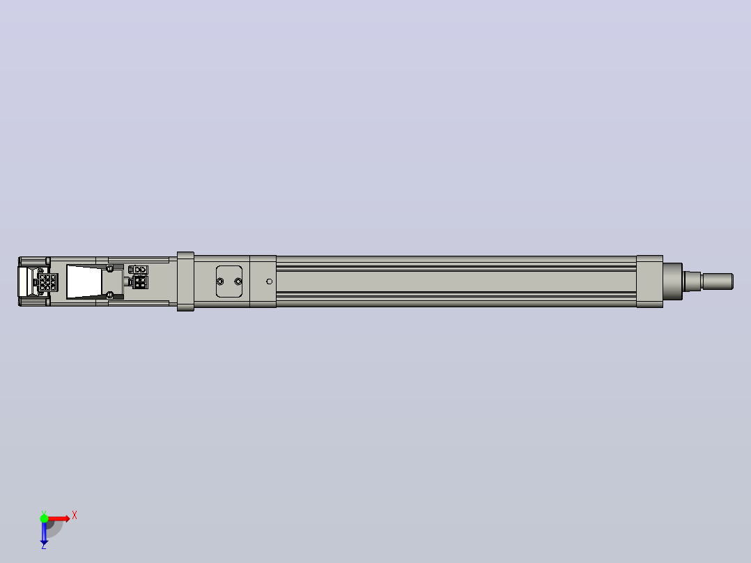 轻载电动缸TPA-ESR25-1002C-L200-M-W-P10-C3俯视图