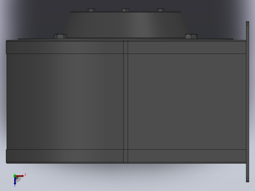 TXF181S-133LX2（带法兰）型AC前倾离心风机[TXF181S-133LX2（带法兰）]俯视图