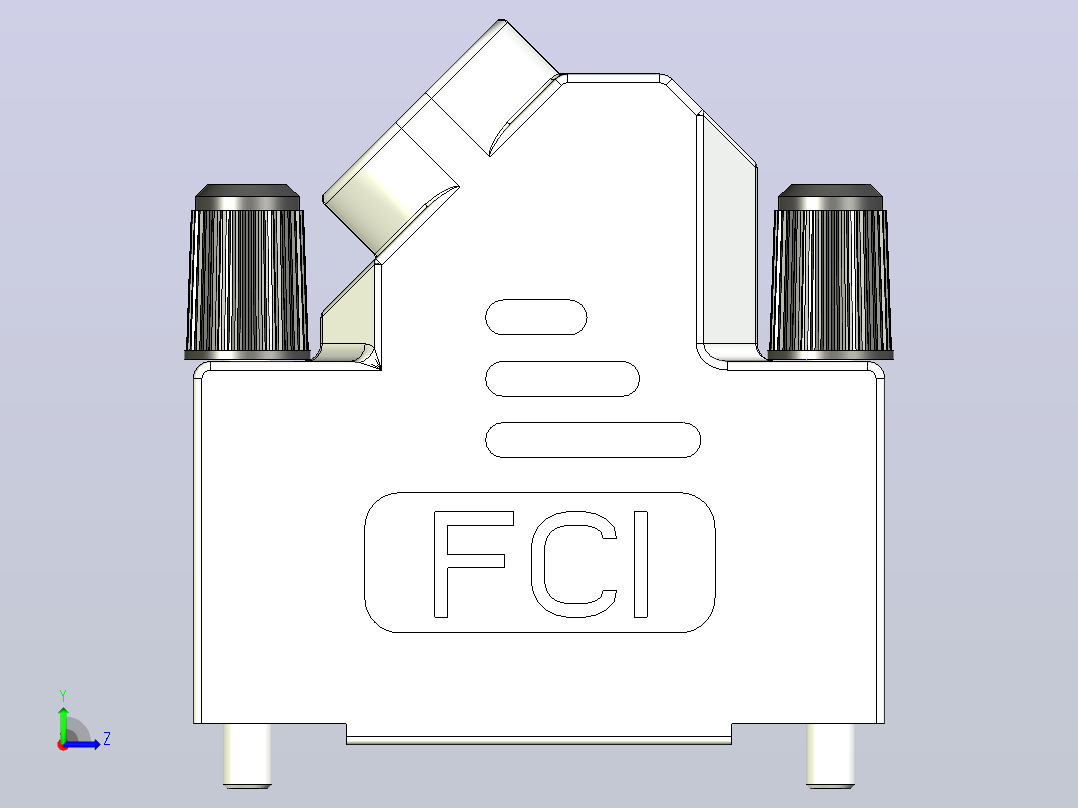 安费诺FCI-8655 HRA D-SUB后壳左视图