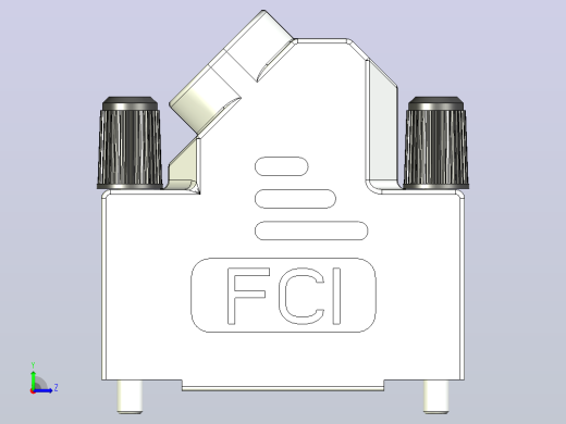 安费诺FCI-8655 HRA D-SUB后壳左视缩略图
