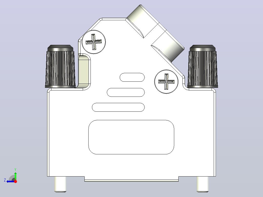 安费诺FCI-8655 HRA D-SUB后壳右视图