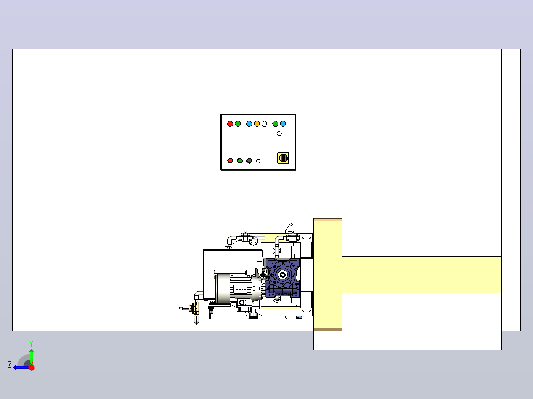 实验室压滤机 3d 模型右视图