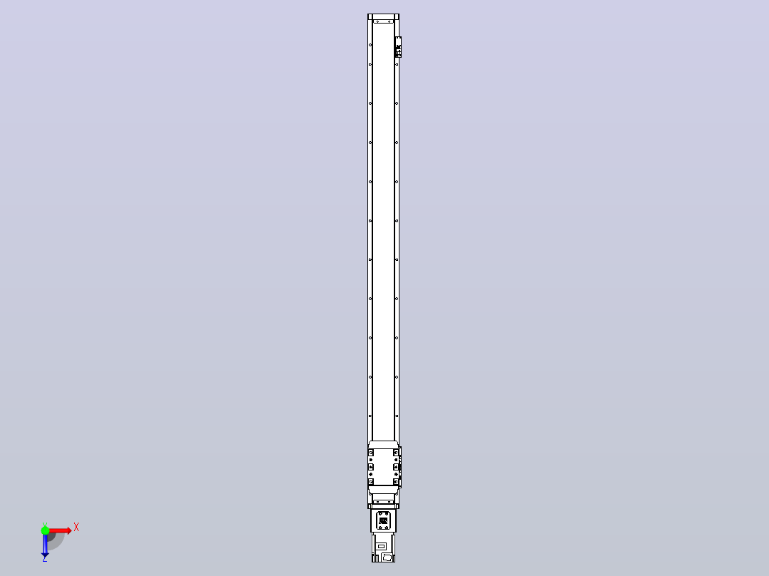 滚珠丝杠直线轴内置导轨TPA-GCR-80-1610C-L1050-M-M40-N3俯视图