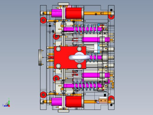 汽车遮阳板 （梳妆台）注塑模具设计右视缩略图