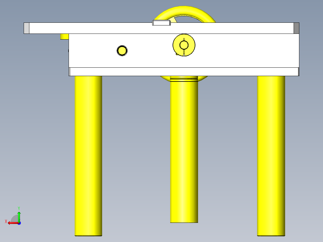简易手动3轴组件后视图