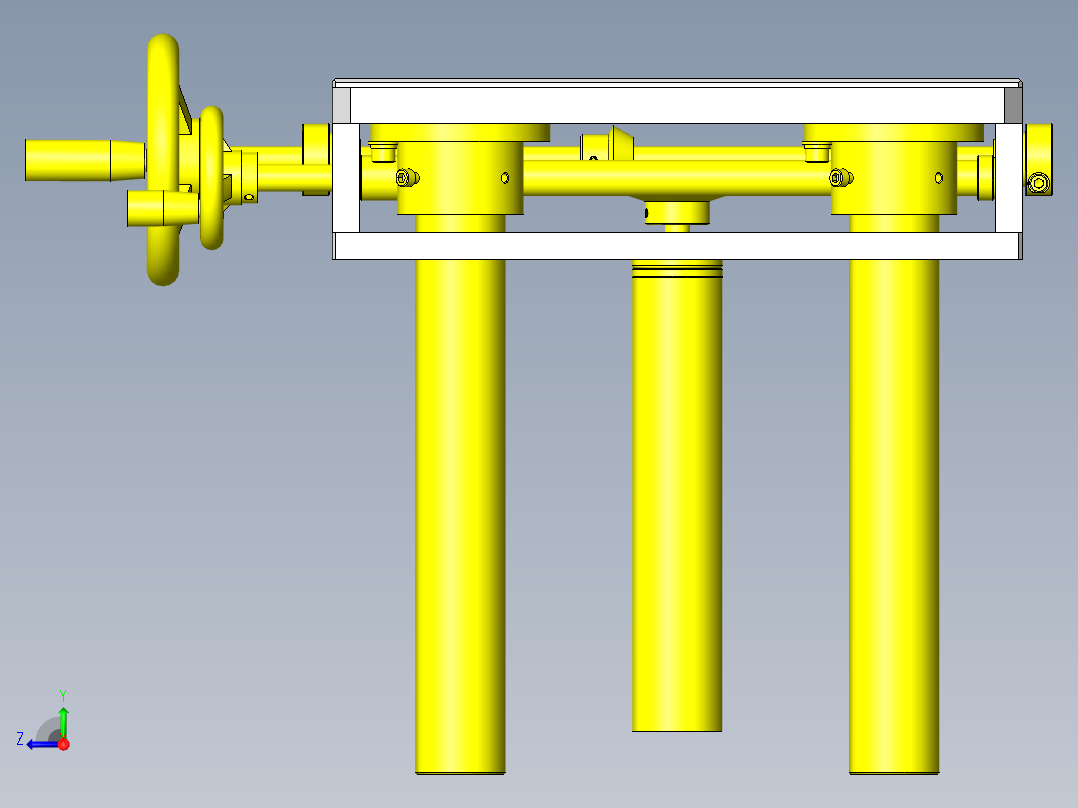 简易手动3轴组件右视图