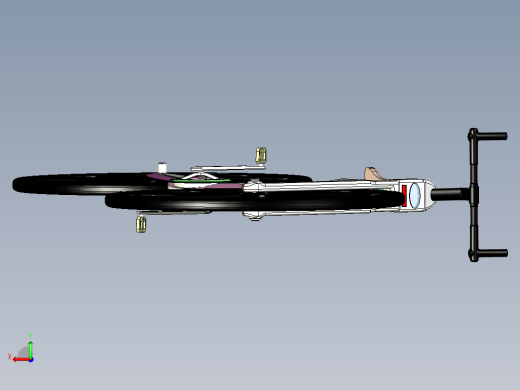 粉色自行车模型后视缩略图
