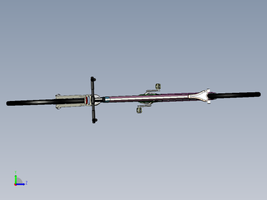 粉色自行车模型左视缩略图