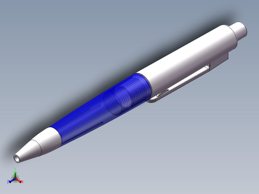 圆珠笔1正等轴测图