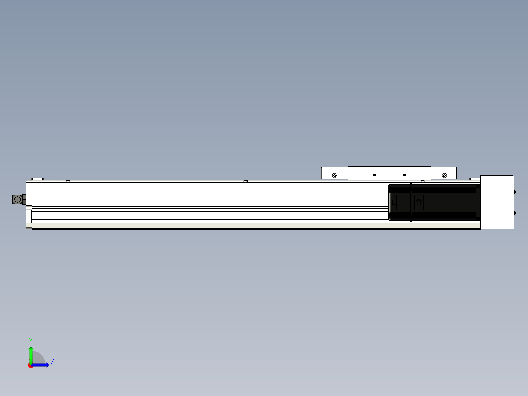 Toyo东佑达直线模组-ECH17-450-BR-400W+煞車左视图