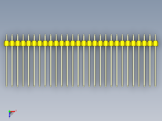 彩色公头100mil（2.54mm）系列-DS1021_yellow_3x28p_100mil_Type19_rev1.0俯视缩略图