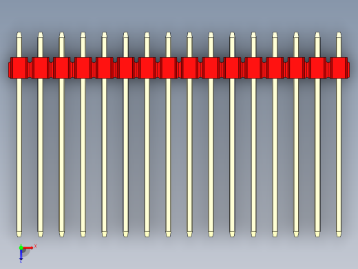 彩色公头100mil（2.54mm）系列-DS1021_red_2x16p_100mil_Type19_rev1.0俯视缩略图