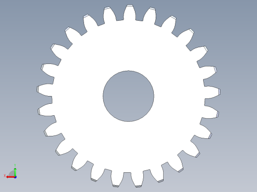 正齿轮-m0.8 20PA 25t Spur Gear后视缩略图