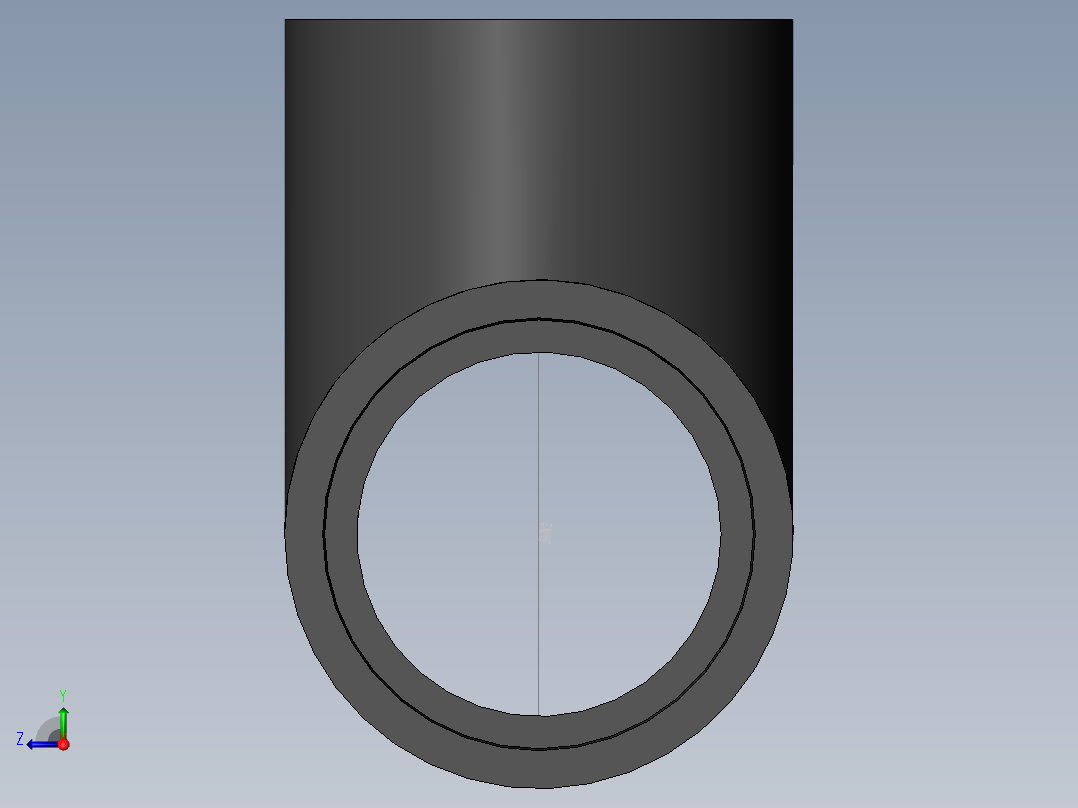 PVC管件-1.5in Tee后视图