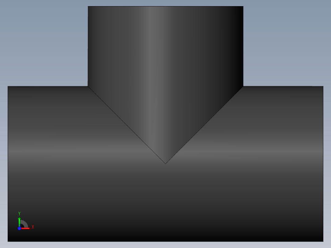 PVC管件-1.5in Tee右视图