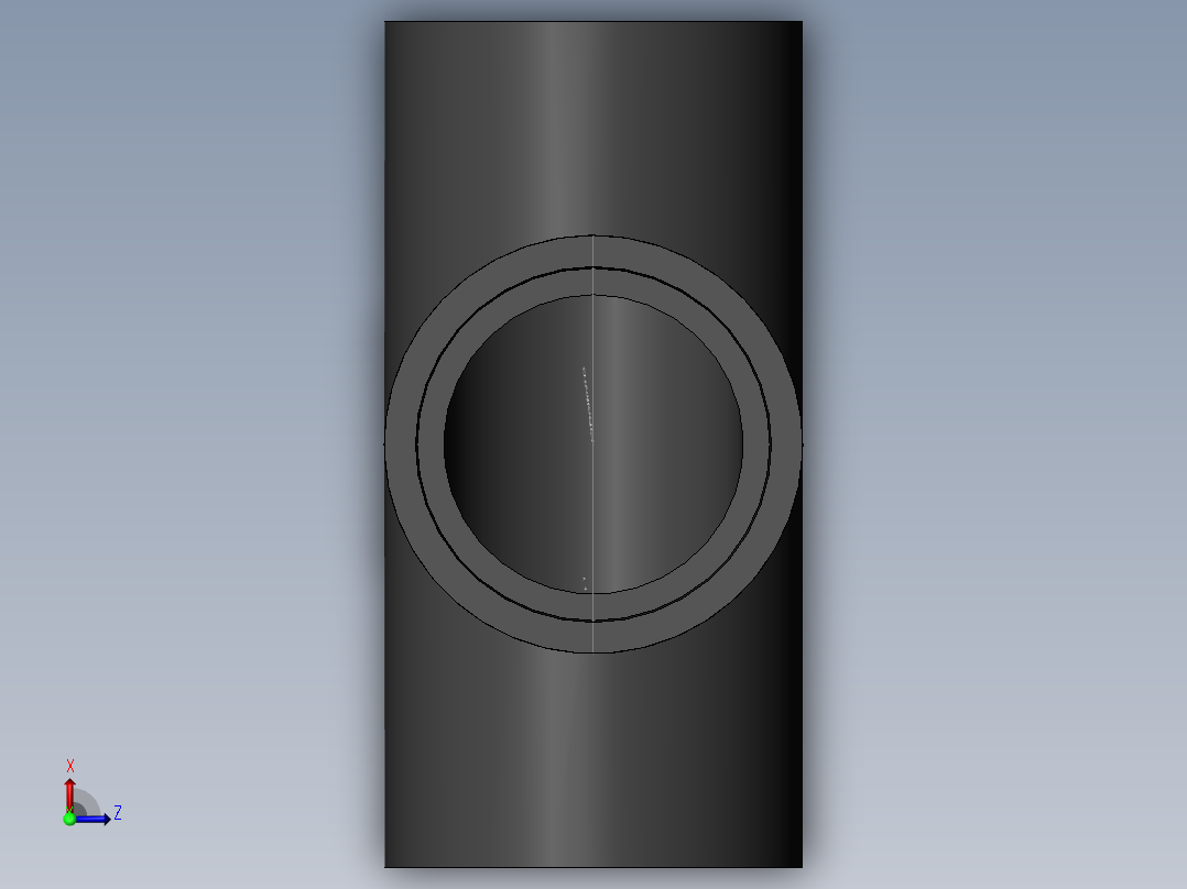 PVC管件-1.5in Tee俯视图