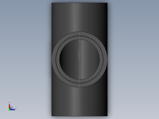 PVC管件-1.5in Tee俯视缩略图