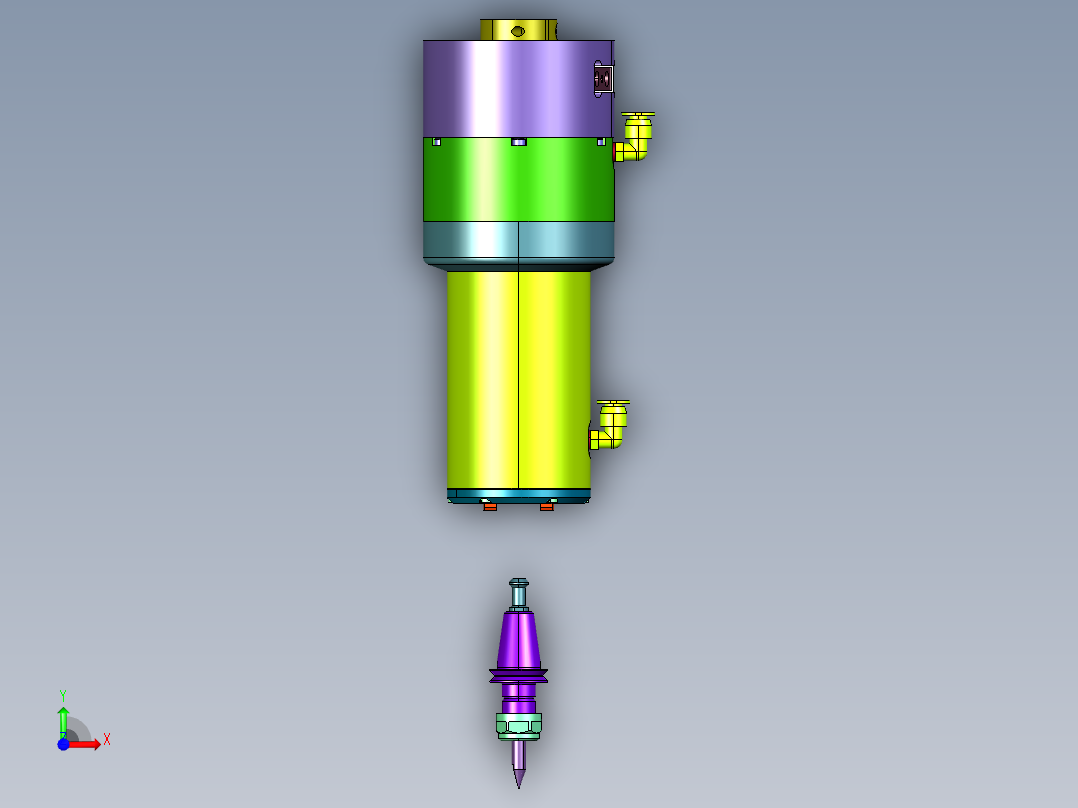 高精密气动内撑内涨夹头前视图