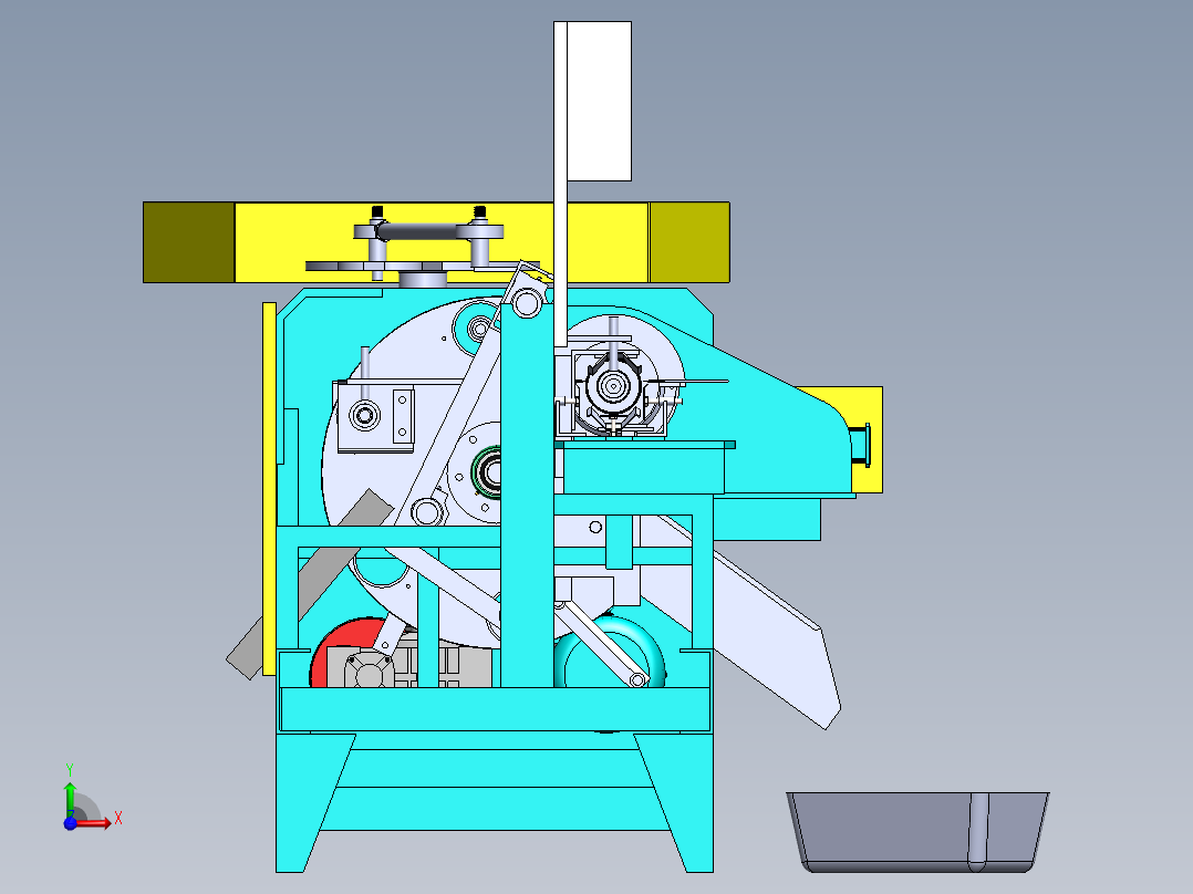 菠萝削皮机前视图