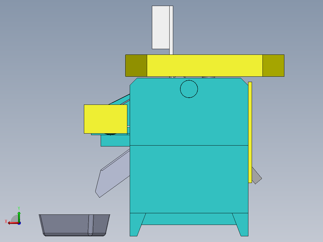 菠萝削皮机后视图