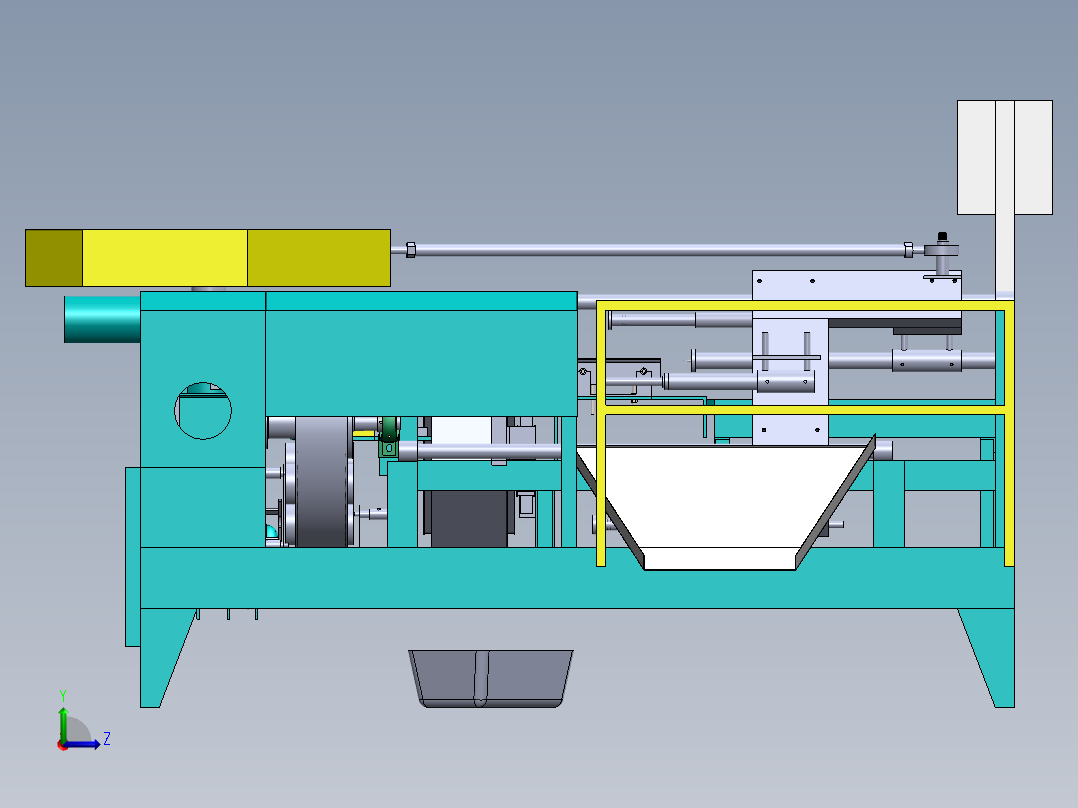 菠萝削皮机左视图